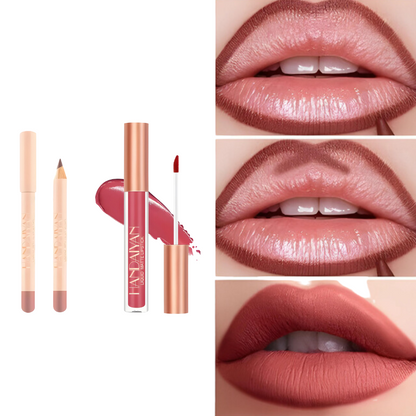 Kit Lápiz Delineador de Labios + Labial Líquido Matte