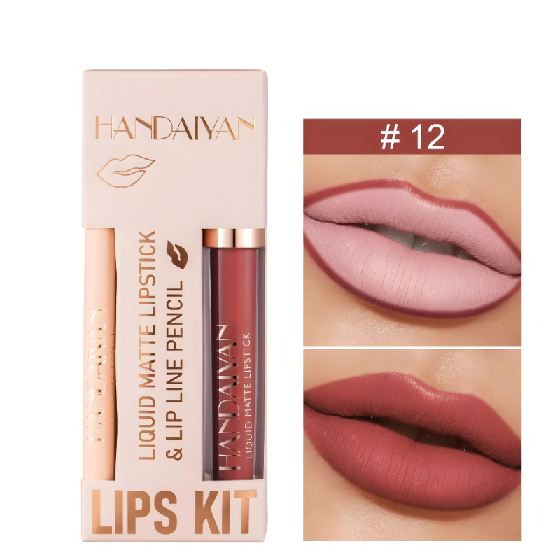 Kit Lápiz Delineador de Labios + Labial Líquido Matte