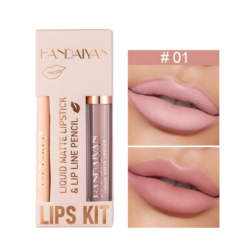 Kit Lápiz Delineador de Labios + Labial Líquido Matte