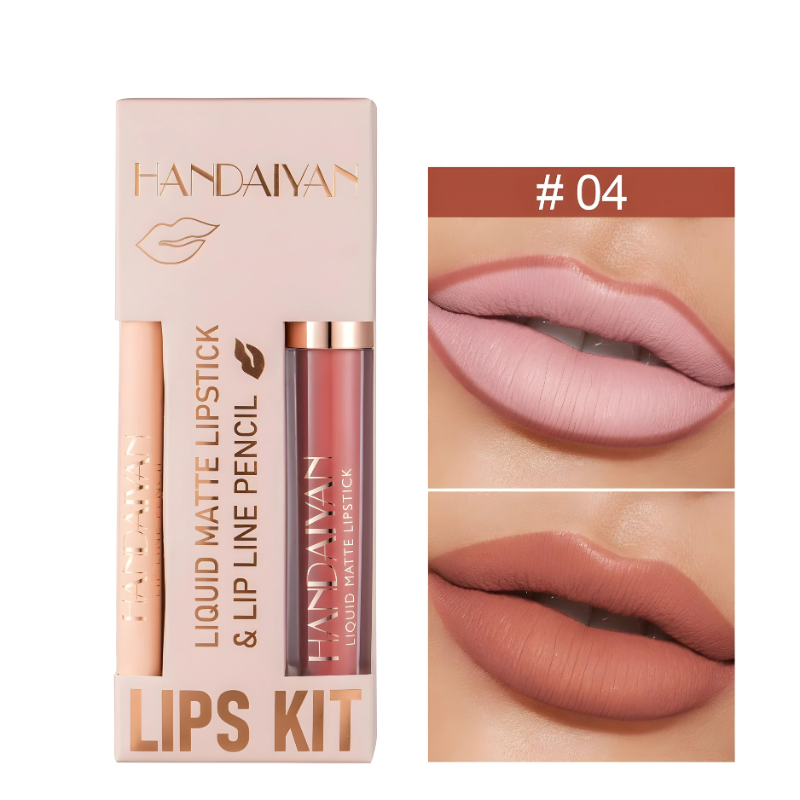 Kit Lápiz Delineador de Labios + Labial Líquido Matte