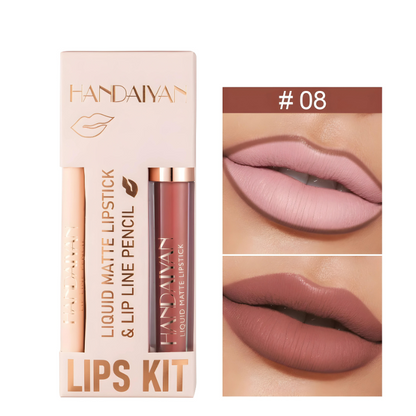 Kit Lápiz Delineador de Labios + Labial Líquido Matte