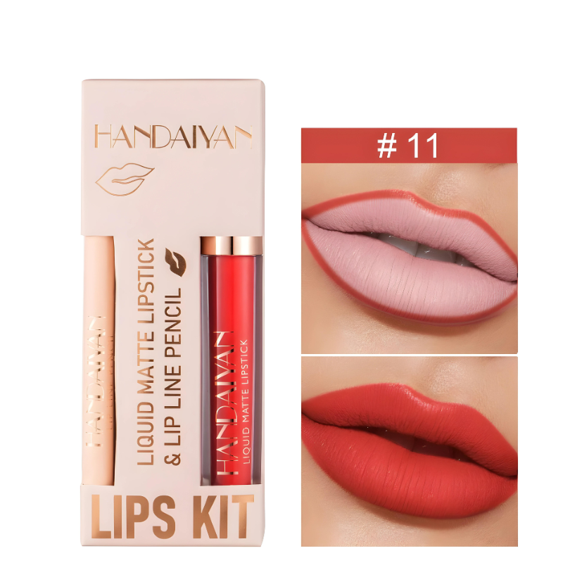 Kit Lápiz Delineador de Labios + Labial Líquido Matte