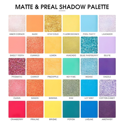 Paleta de Sombras de ojos de 30 colores vibrantes