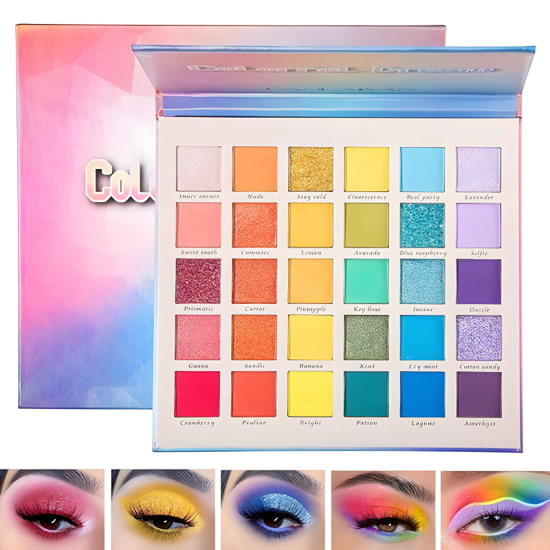 Paleta de Sombras de ojos de 30 colores vibrantes