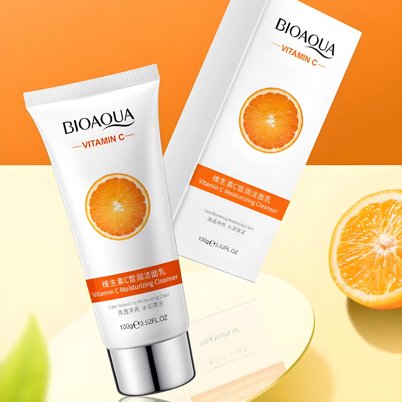 Limpiador facial humectante con vitamina C