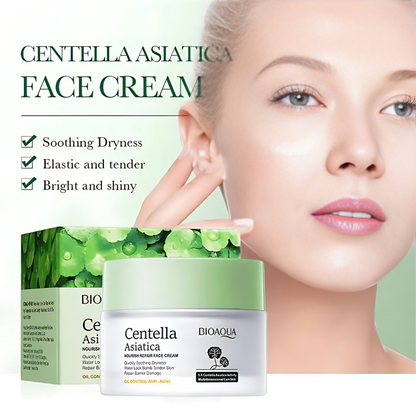 Crema facial hidratante con extracto de centella asiática