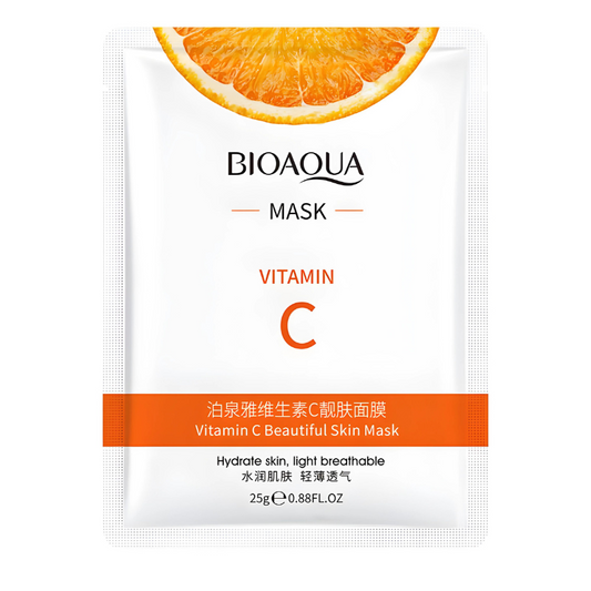 Mascarilla facial en velo con vitamina C